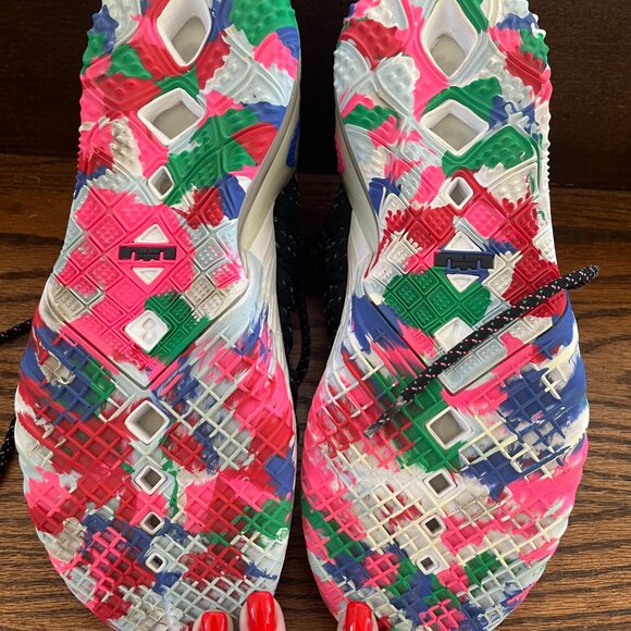 Nike LeBron 18 EP James Gang multicolored CQ9284-002 Men’s 8.5 EUC - Picture 3 of 7